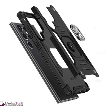 Wozinsky smūgiams atsparus dėklas su žiedu - juodas (Samsung S23 Ultra) Wozinsky smūgiams atsparus dėklas su žiedu - juodas (Samsung S23 Ultra)